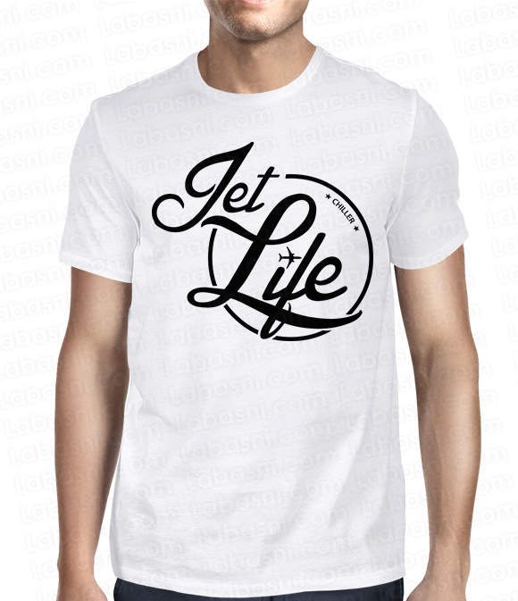 t-shirt jet life couleur blanche