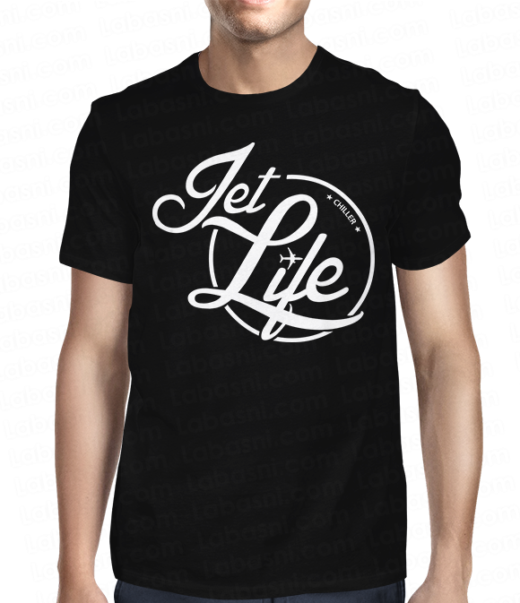 t-shirt jet life couleur noir