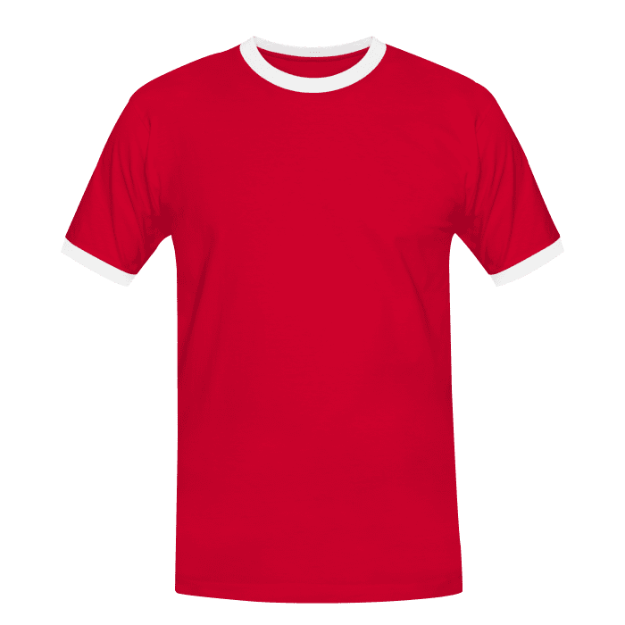 Créez en ligne votre t-shirt contraste pour homme personnalisé avec votre photo, texte ou motif, impression numérique, transfert et sérigraphie sur tee shirt