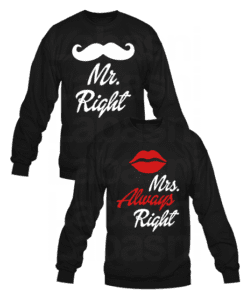Sweat-shirts couples MR & MRS right