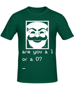 T-shirt Are you a 1 or a 0 Mr. Robot , t-shirt série télé personnalisé tunisie, impression sur t-shirt, broderie, sérigraphie, impression numérique sur t-shirt