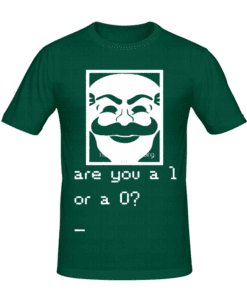 T-shirt Are you a 1 or a 0 Mr. Robot , t-shirt série télé personnalisé tunisie, impression sur t-shirt, broderie, sérigraphie, impression numérique sur t-shirt