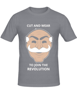 T-shirt cut and wear to join the revolution, t-shirt série télé personnalisé tunisie, impression sur t-shirt, broderie, sérigraphie, impression numérique sur t-shirt