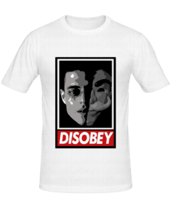 T-shirt Mr Robot Disobey, Film, t-shirt série télé personnalisé tunisie, impression sur t-shirt, broderie, sérigraphie, impression numérique