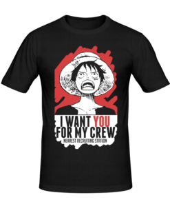 T-shirt One Piece Straw hat tee shirt anime, manga, t-shirt manga personnalisé tunisie, impression sur t-shirt, broderie, sérigraphie, impression numérique sur textile, impression t-shirt, promotion t-shirt