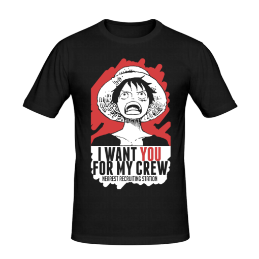 T-shirt One Piece Straw hat tee shirt anime, manga, t-shirt manga personnalisé tunisie, impression sur t-shirt, broderie, sérigraphie, impression numérique sur textile, impression t-shirt, promotion t-shirt