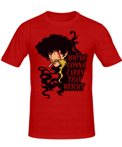 T-shirt SpaceCowboy tee shirt anime, manga, t-shirt manga personnalisé tunisie, impression sur t-shirt, broderie, sérigraphie, impression numérique sur textile, impression t-shirt, promotion t-shirt