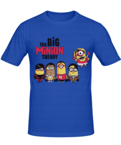T-shirt THE BIG MINION THEORY, t-shirt série télé personnalisé tunisie, impression sur t-shirt, broderie, sérigraphie, impression numérique sur t-shirt