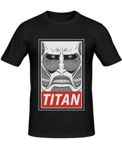 T-shirt Titan, tee shirt anime, manga, t-shirt manga personnalisé tunisie, impression sur t-shirt, broderie, sérigraphie, impression numérique sur textile, impression t-shirt, promotion t-shir