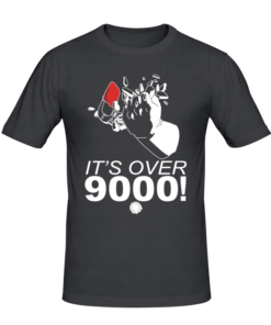 T-shirt Vegeta - It's Over 9000! tee shirt anime, manga, t-shirt manga personnalisé tunisie, impression sur t-shirt, broderie, sérigraphie, impression numérique sur textile, impression t-shirt, promotion