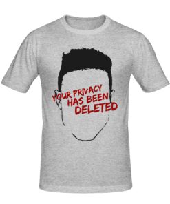 T-shirt mr robot - your privacy has been deleted, T-shirt Film, t-shirt série télé personnalisé tunisie, impression sur t-shirt, broderie, sérigraphie, impression numérique sur t-shirt