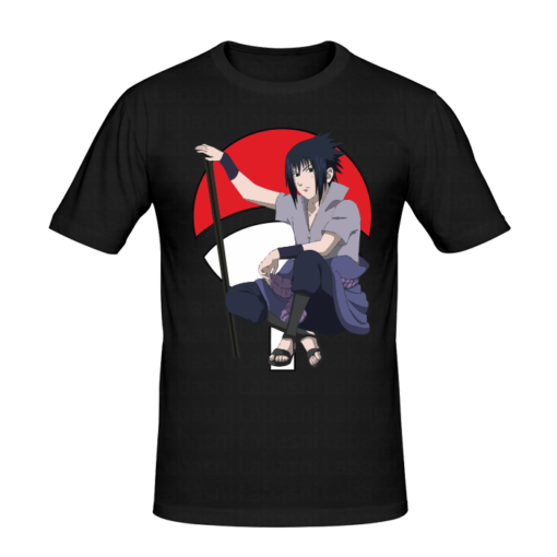 T-shirt naruto shippuden sasuke uchiha, tee shirt anime, manga, t-shirt manga personnalisé tunisie, impression sur t-shirt, broderie, sérigraphie, impression numérique sur textile, impression t-shirt, promo
