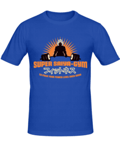 T-shirt shSuper Saiya Gym, tee shirt anime, manga, t-shirt manga personnalisé tunisie, impression sur t-shirt, broderie, sérigraphie, impression numérique sur textile, impression t-shirt, promotion