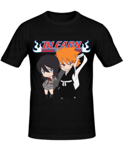 T-shirt Bleach rukia & ichigo, T-shirt manga et anime en tunisie, tee shirts personnalisés manga et anime, t-shirts personnalisés en tunisie