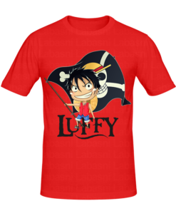 T-shirt luffy, T-shirt manga et anime en tunisie, tee shirts personnalisés manga et anime, t-shirts personnalisés en tunisie