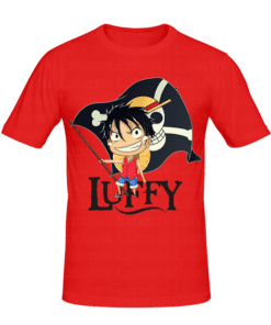 T-shirt luffy, T-shirt manga et anime en tunisie, tee shirts personnalisés manga et anime, t-shirts personnalisés en tunisie