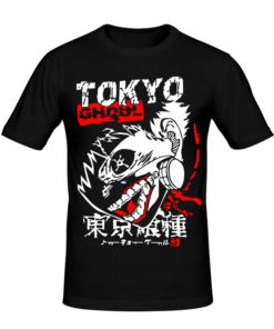 T-shirt tokyo ghoul, T-shirt manga et anime en tunisie, tee shirts personnalisés manga et anime, t-shirts personnalisés en tunisie
