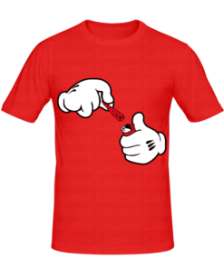 T-shirt mickey hands, T-shirt swag et hisper en tunisie, tee shirts personnalisés swag et hisper, t-shirts personnalisés en tunisie