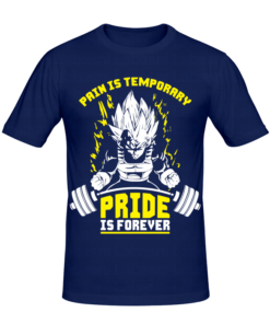 T-shirt vegeta_pain is temporary, pride is forever, T-shirt manga et anime en tunisie, tee shirts personnalisés manga et anime, t-shirts personnalisés en tunisie