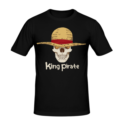 T-shirt One Piece king Pirate, T-shirt manga et anime en tunisie, tee shirts personnalisés manga et anime, t-shirts personnalisés en tunisie