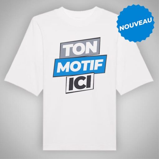 T-shirt large personnalisé avec impression – Création sur mesure en Tunisie