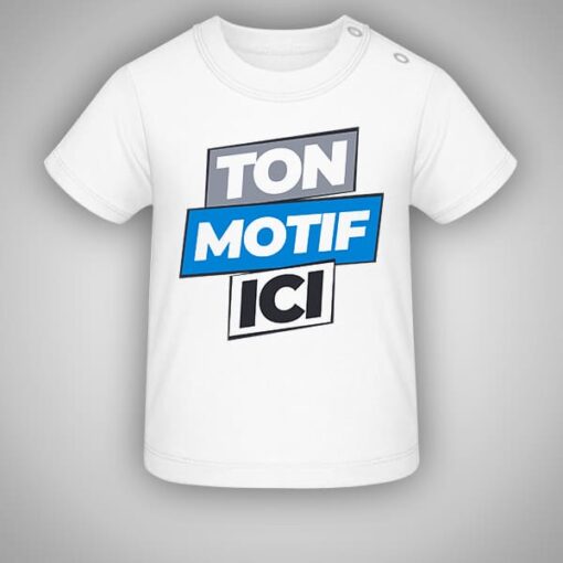 T-shirt bébé personnalisé avec prénom ou message – Fabriqué en Tunisie