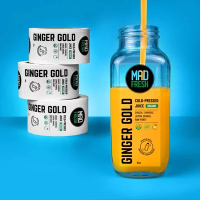 impression étiquettes transparentes en Tunisie avec rendu professionnel et packaging moderne