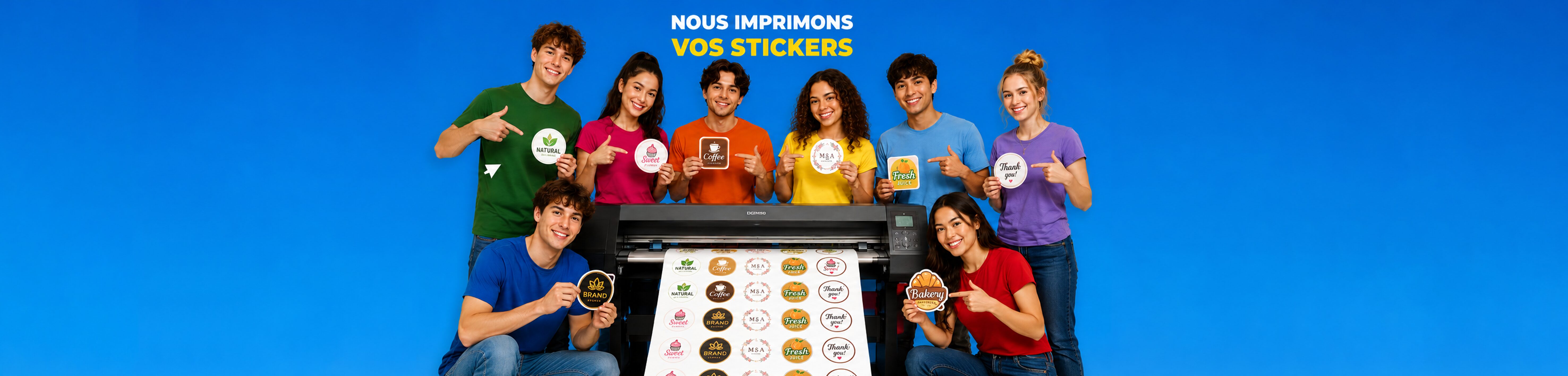 Impression de stickers personnalisés avec logo en Tunisie - LABASNI